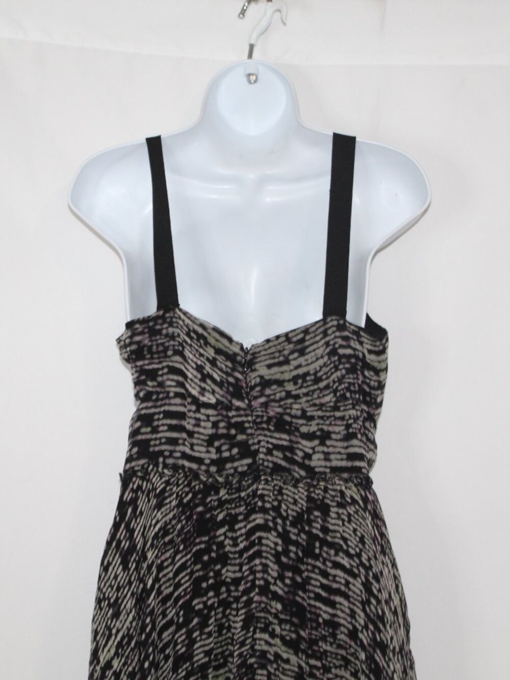 Vintage 90s DKNY silk fairy hem dress striped v-neck grunge fairy grunge flowy - Picture 8 of 15
